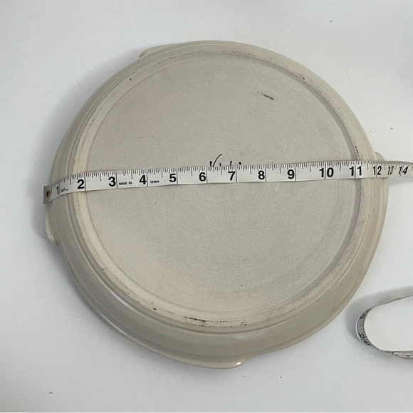 Floral Ceramic Chip and Dip Platter Vegetable Tray Handmade - Picture 3 of 11